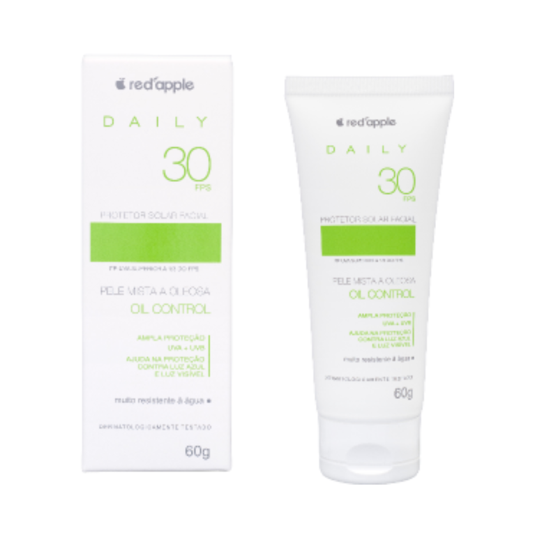 Protetor Solar Facial Red Apple Daily FPS 30 Pele Oleosa 60g