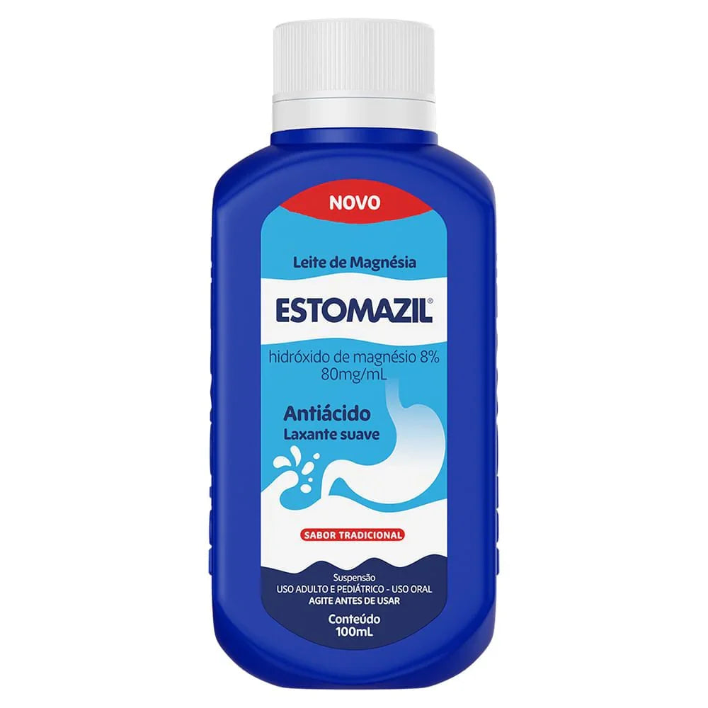 Estomazil Leite Maguinésia 80Mg Suspensão 100ml - Drogaria Poupa Centro