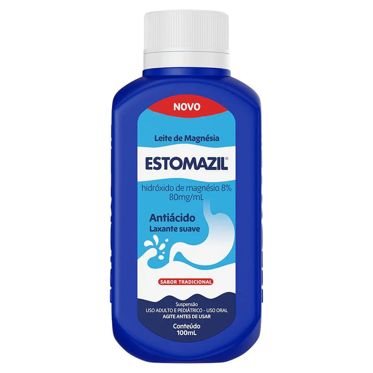 Estomazil Leite Maguinésia 80Mg Suspensão 100ml - Drogaria Poupa Centro