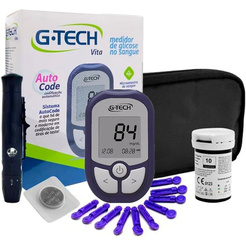 Kit Medidor De Glicose G-Tech Vita