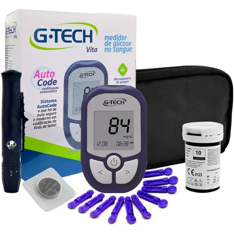 Kit Medidor De Glicose G-Tech Vita