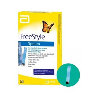 Tiras para Teste de Glicemia Freestyle Optium 50 Unidades VENCIMENTO 31/10/2026