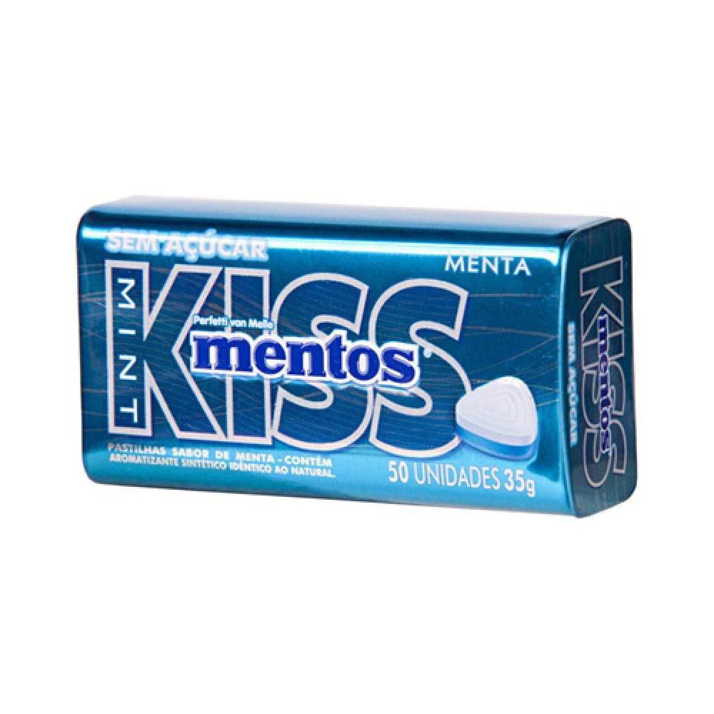 Pastilha Mentos Kiss Sabor Menta - 50 Pastilhas, 35G - Drogaria Poupa Centro