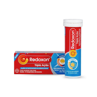 Vitamina C Redoxon Tripla Ação - 10 Comprimidos Efervescentes - Drogaria Poupa Centro
