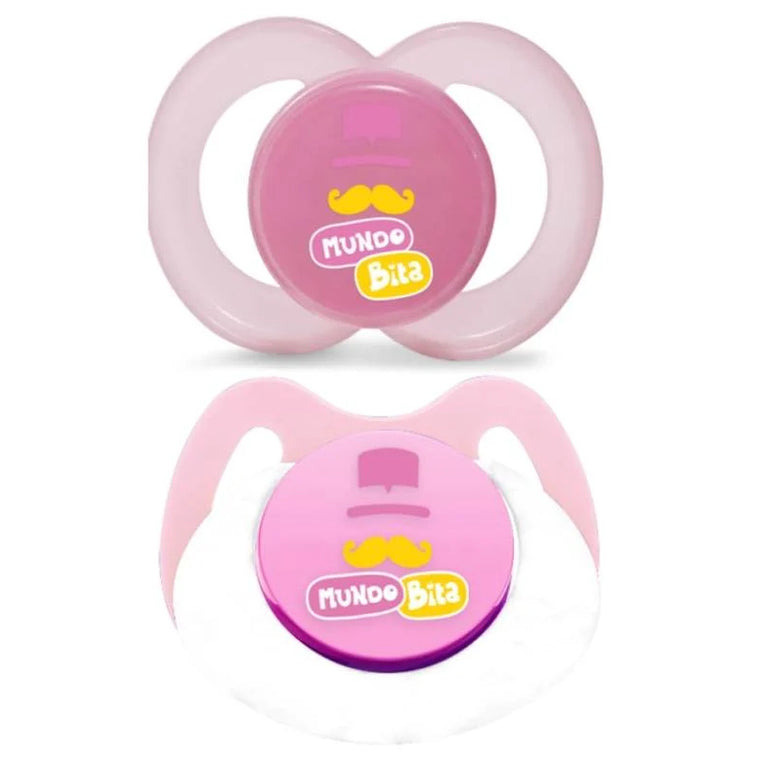 Chupeta Bita Dia e Noite Rosa Tamanho 1 Lolly Baby