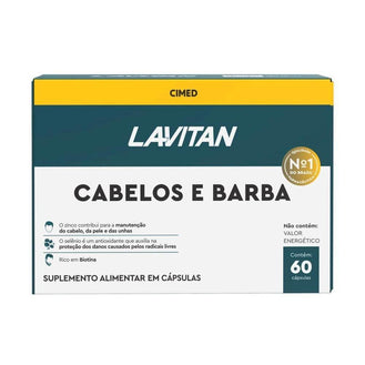 Lavitan Cabelos E Barba 60 Cápsulas - Drogaria Poupa Centro