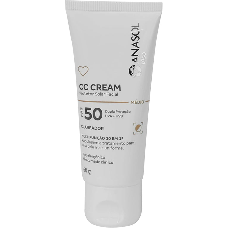 Anasol CC Cream Facial FPS 50 Médio 60g