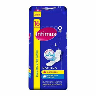 Absorvente Intimus Noturno Suave com Abas 16 Unidades - Drogaria Poupa Centro