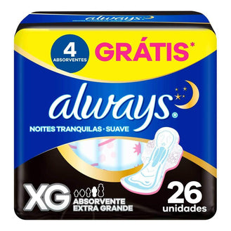 Abs Always Not Xg C/26 C/A - Drogaria Poupa Centro