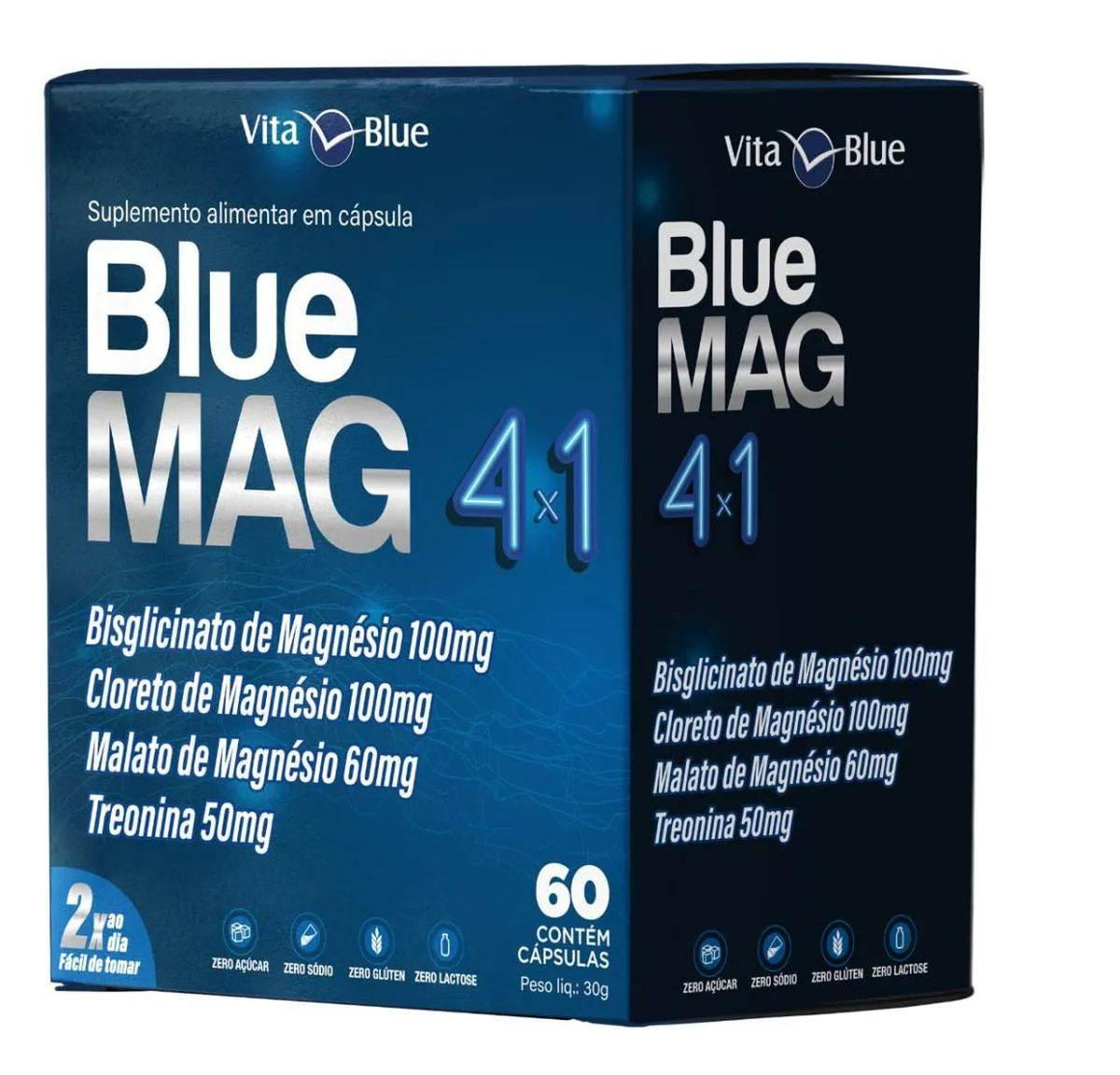Blue Mag 4X1 60 Cápsulas Vita Blue - Drogaria Poupa Centro