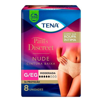 Roupa Íntima Tena Pants Discreet Nude G/EG - 8 Unidades - Drogaria Poupa Centro