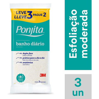 Esponja Banho C/3 Ponjita