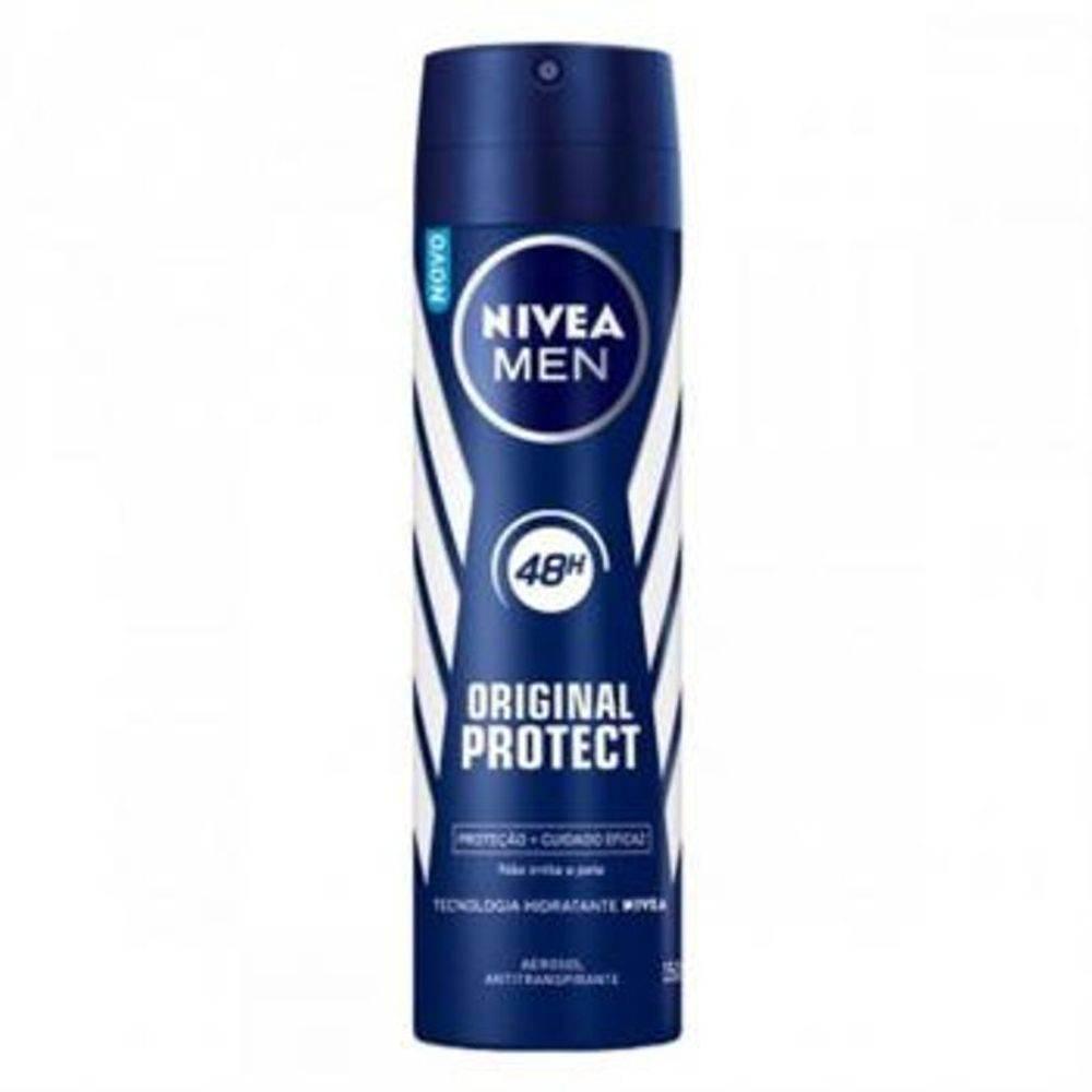 Desodorante Masculino Nivea Men Protect original, aerossol 150mL - Drogaria Poupa Centro