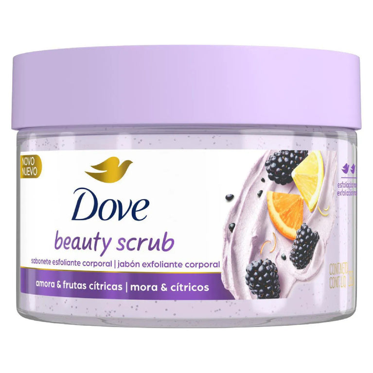 Sabonete Esfoliante Dove Beauty Scrub Amora e Frutas Cítricas 280g