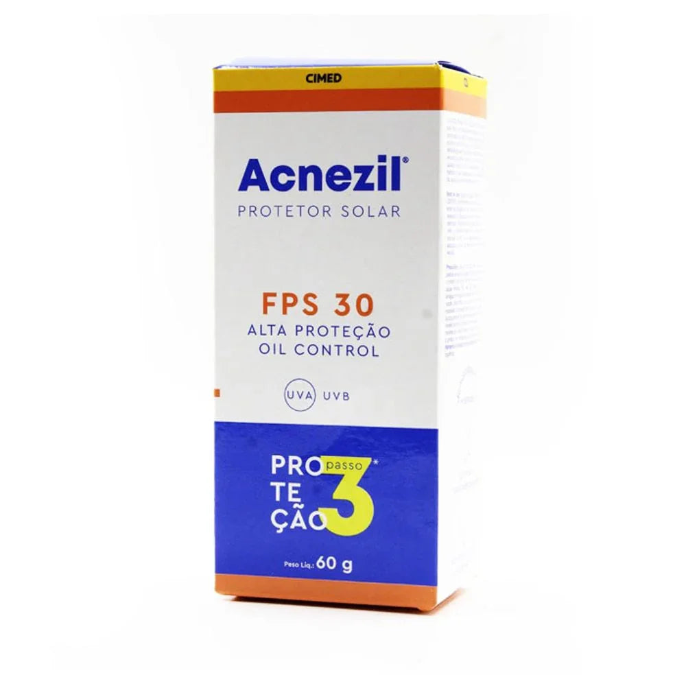 Protetor Solar Facial Acnezil FPS 30 Oil Control - 60g