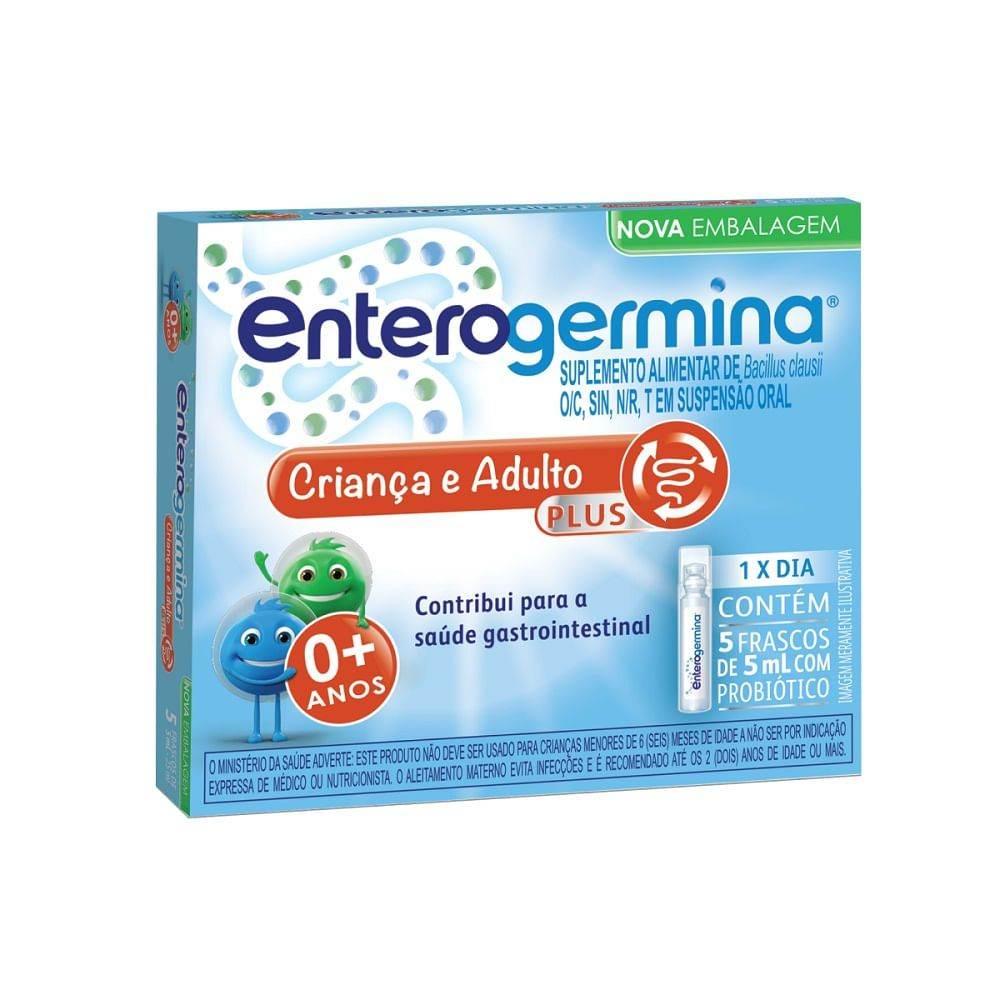 Probiótico Enterogermina Plus 5 Frascos 5ml - Drogaria Poupa Centro