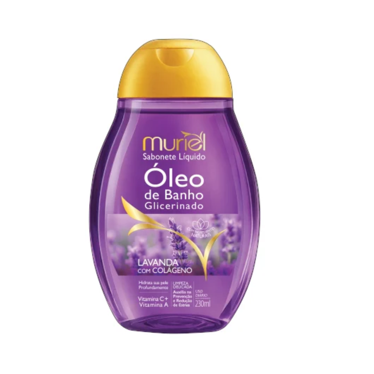Sabonete Líquido Muriel Óleo de Banho Lavanda Colágeno 230ml