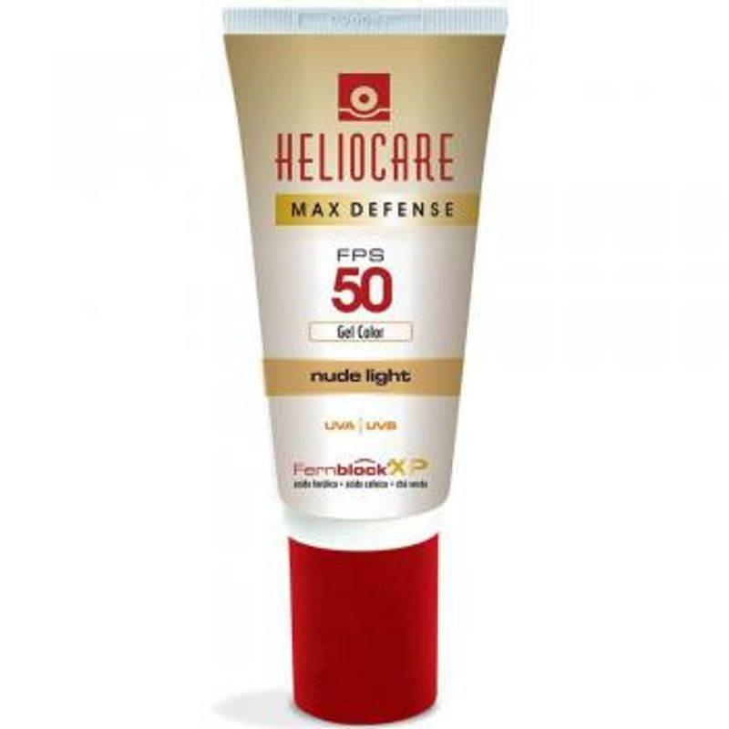 Protetor Solar Facial Heliocare Max Defense FPS 50 Nude Light 50g - Drogaria Poupa Centro