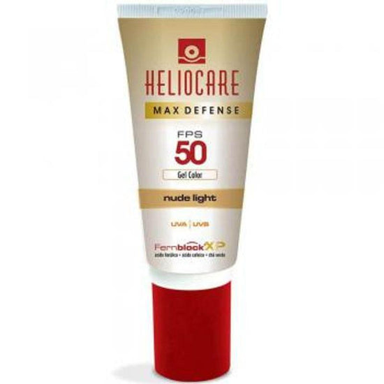 Protetor Solar Facial Heliocare Max Defense FPS 50 Nude Light 50g - Drogaria Poupa Centro