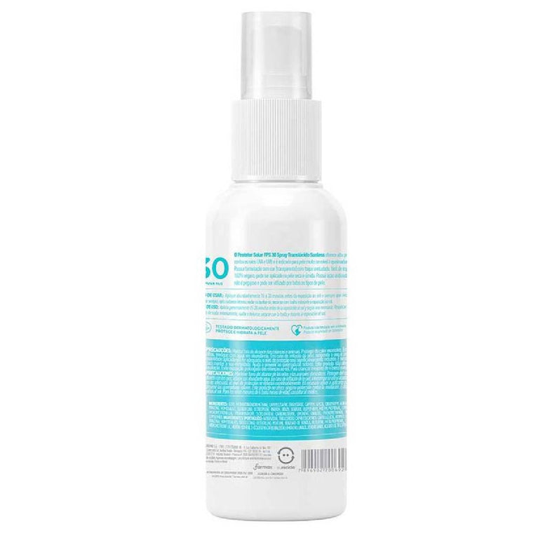 Protetor Solar Spray Translúcido FPS 30 Sunless 120ml