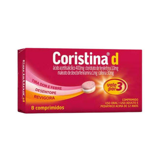 Coristina D Pro 8 Comprimidos - Drogaria Poupa Centro