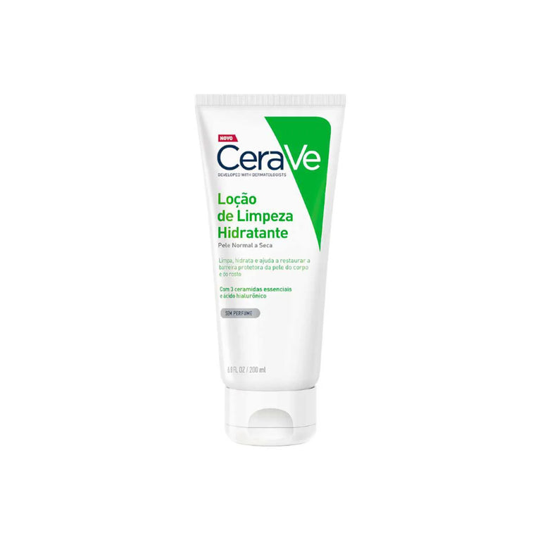 Loção de Limpeza Hidratante CeraVe Pele Normal a Seca com Limpeza Suave com Ceramidas Sem Perfume 200ml