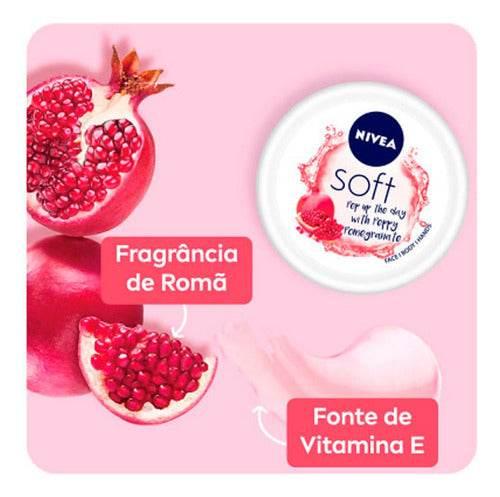 Hidratante Nivea Soft En Pote De 100ml/98g Romã - Drogaria Poupa Centro