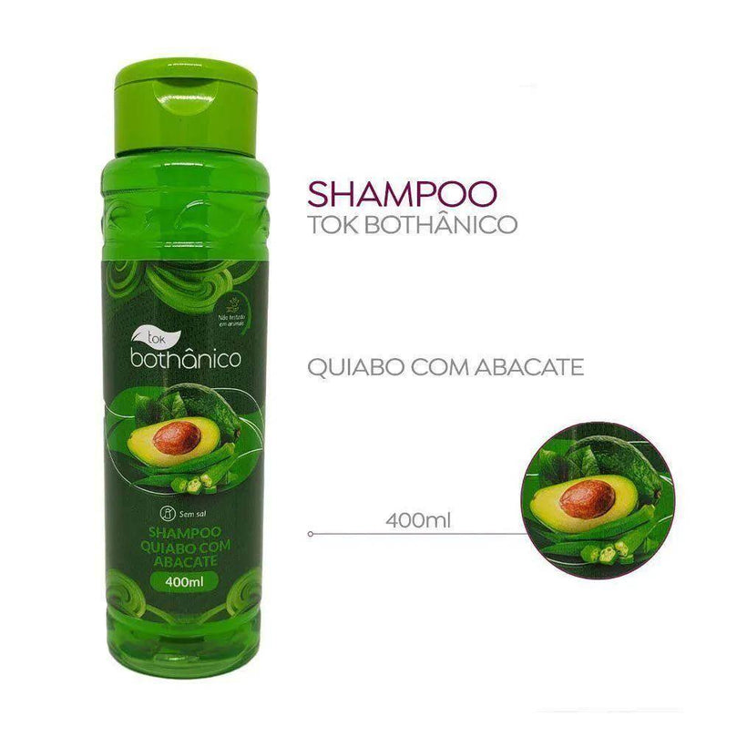 Shampoo Quiabo C/ Abacate 400Ml Tokbotanico - Drogaria Poupa Centro