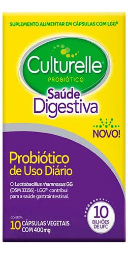 Culturelle Probiótico Saúde Digestiva Com 10 Cápsulas