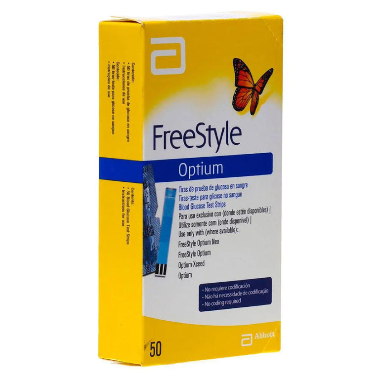 Tiras para Teste de Glicemia Freestyle Optium 50 Unidades