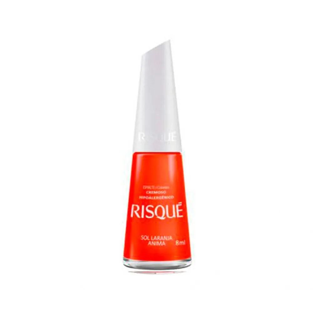 Esmalte Risque Cremoso Sol Laranja Anima