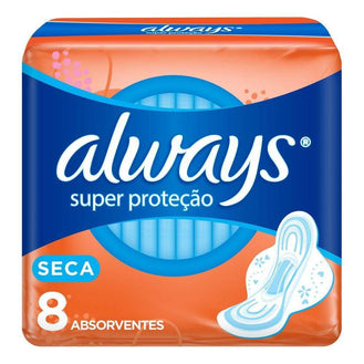 Absorventes Super Proteção Seca Always 8 Unidades - Drogaria Poupa Centro