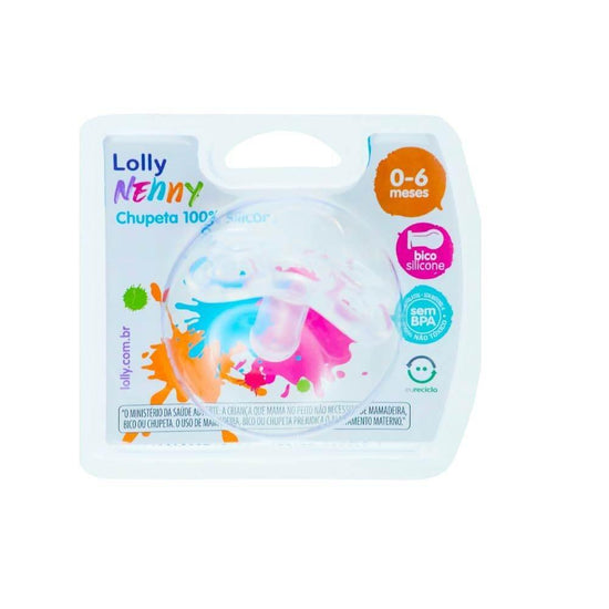 Chupeta Lolly Silicone Transparente - Drogaria Poupa Centro