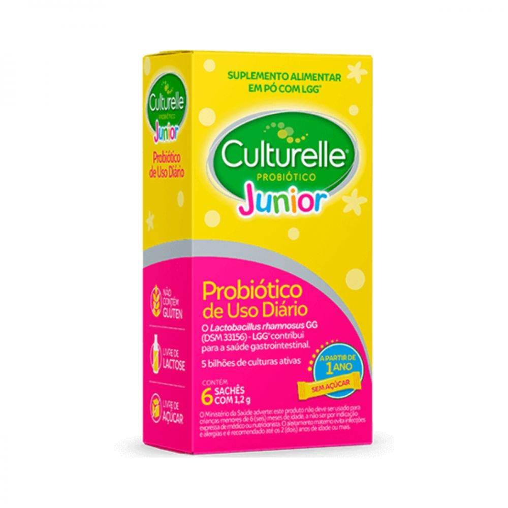 Probiótico Culturelle Junior de 1,2g - 6 Sachês - Drogaria Poupa Centro