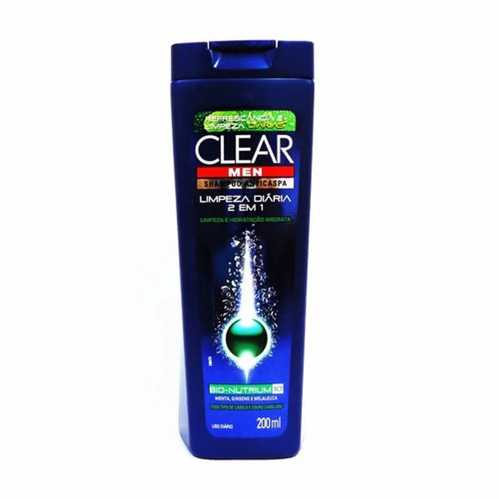 Shampoo Clear Men Limpeza Diaria 2 Em 1 - 200Ml