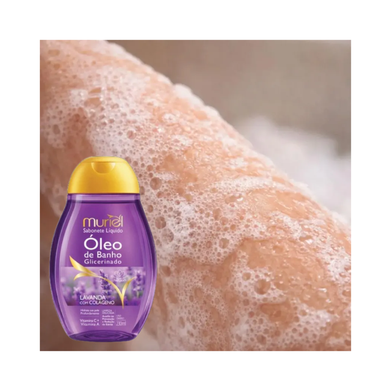 Sabonete Líquido Muriel Óleo de Banho Lavanda Colágeno 230ml