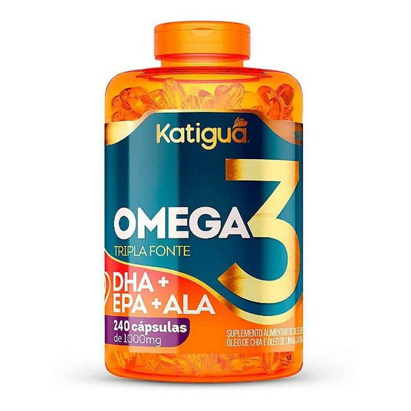 ÔMEGA 3 TRIPLA FONTE - 240 CÁPSULAS - KATIGUá - Drogaria Poupa Centro
