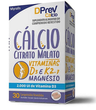 Cálcio DPrev 2000UI c/30 Comprimidos - Drogaria Poupa Centro