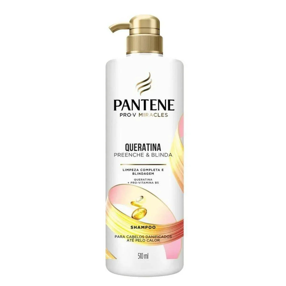 Shampoo Pantene 510Ml Queratina - Drogaria Poupa Centro