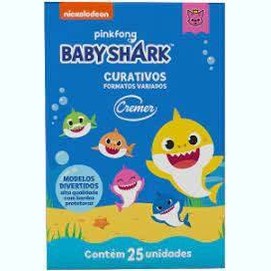 Curativos Cremer Baby Shark - 25 Unidades - Drogaria Poupa Centro