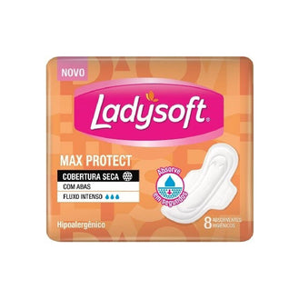 Absorvente Ladysoft Cobertura Seca Regular Com Abas 8 Un