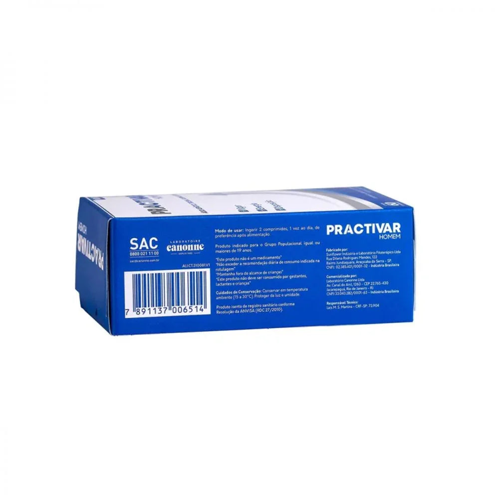 Practivar Homem - 60 Comprimidos