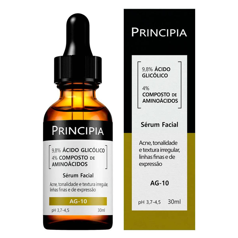 Principia - Sérum Facial 9,8% Ácido Glicólico + 4% Aminoácidos Ag-10 30ml