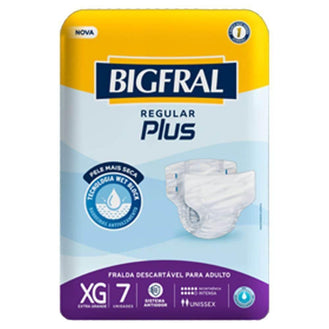 Fralda Adulto Bigfral Plus XG Unissex 7 Com Unidades - Drogaria Poupa Centro