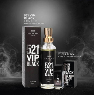 Perfume Masculino Amakha Paris 521 Vip Black 15ml - Drogaria Poupa Centro