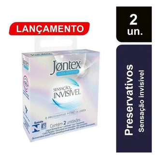 Preservativo Jontex Lubrificante Sensação Invisível C/2