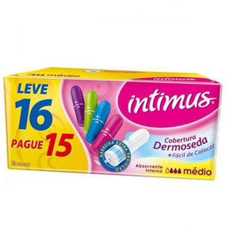 Absorvente Interno Intimus Medio 16 unidades - Drogaria Poupa Centro