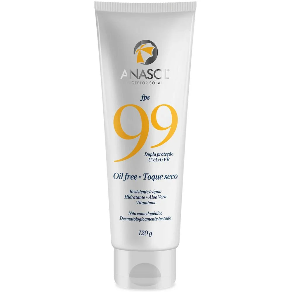 Protetor Solar Facial Anasol Toque Seco FPS 99 - 120g