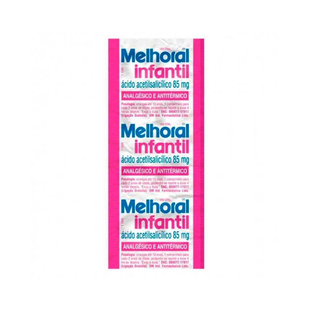 Melhoral Infantil 85Mg - 8 Comprimidos - Drogaria Poupa Centro