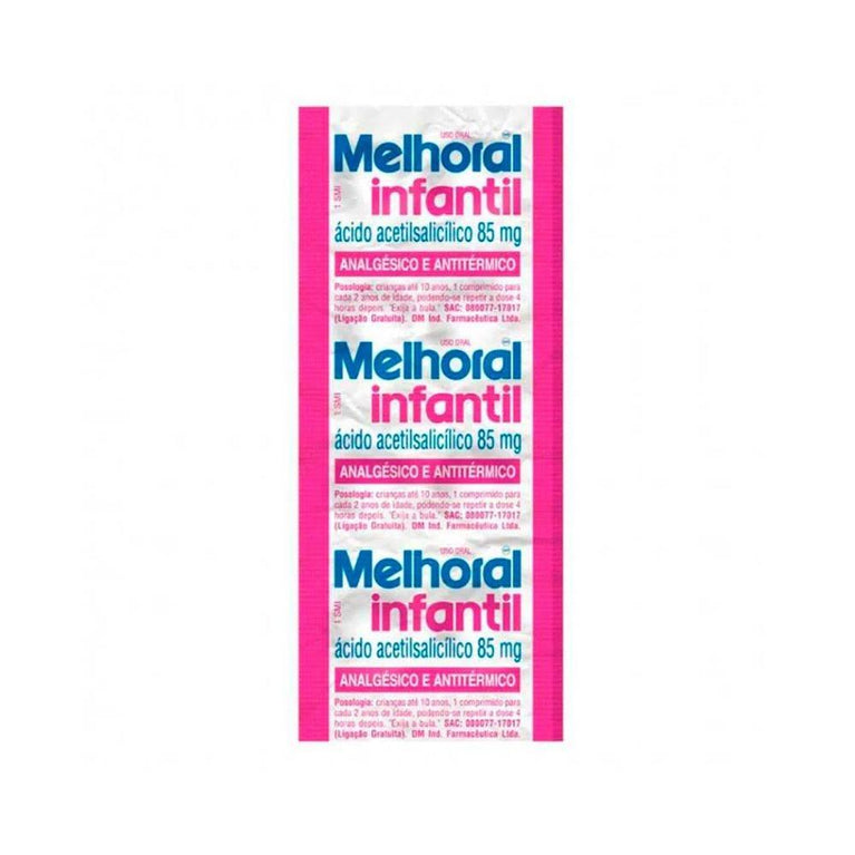 Melhoral Infantil 85Mg - 8 Comprimidos - Drogaria Poupa Centro